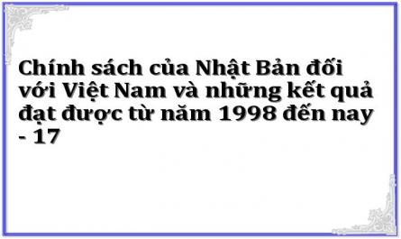 Chính sách của Nhật Bản đối với Việt Nam và những kết quả đạt được từ năm 1998 đến nay - 17