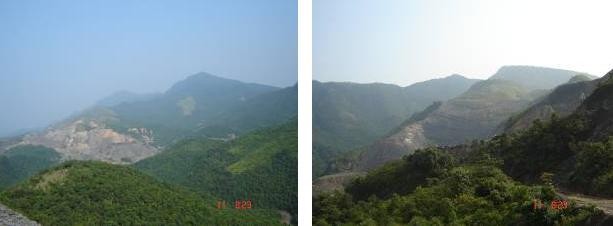 Hình 2 1 Núi trung bình Yên Tử Bảo Đài trái và núi thấp dạng bậc tại mỏ 2