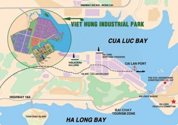 Hình 2 2 Khu công nghiệp Việt Hưng 2013 Các khu công nghiệp trên lưu vực vịnh 1