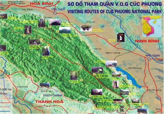 Sơ đồ tham quan Vườn quốc gia Cúc Phương d Hiện trạng khách du lịch Trong năm 1