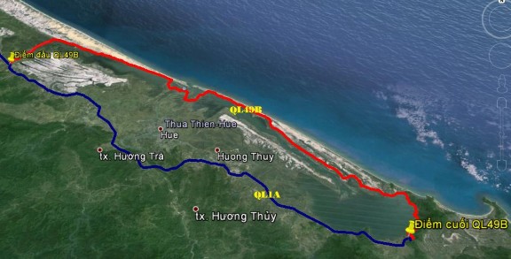 Hình 2 1 Sơ đồ tuyến QL49B b Đặc điểm địa hình địa chất địa chất 1