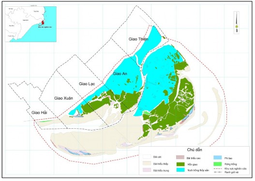 Hình 1 5 Sơ đồ khu vực nghiên cứu Nhiều tác giả đã chia hệ thực vật ngập 1