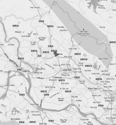 Hình 3 6 Vị trí khu vực nghiên cứu Vị trí địa lý Nhìn trên bản đồ địa 3