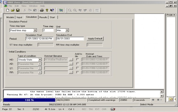 Hình 10 Thiết lập file mô phỏng sim11 Tất cả các thông tin được xác định 3