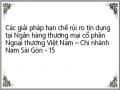 Các giải pháp hạn chế rủi ro tín dụng tại Ngân hàng thương mại cổ phần Ngoại thương Việt Nam – Chi nhánh Nam Sài Gòn - 15