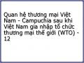 Quan hệ thương mại Việt Nam - Campuchia sau khi Việt Nam gia nhập tổ chức thương mại thế giới (WTO) - 12