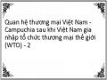 Quan hệ thương mại Việt Nam - Campuchia sau khi Việt Nam gia nhập tổ chức thương mại thế giới (WTO) - 2