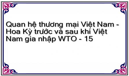 Quan hệ thương mại Việt Nam - Hoa Kỳ trước và sau khi Việt Nam gia nhập WTO - 15