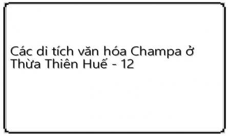 Các di tích văn hóa Champa ở Thừa Thiên Huế - 12