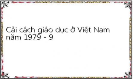 Cải cách giáo dục ở Việt Nam năm 1979 - 9
