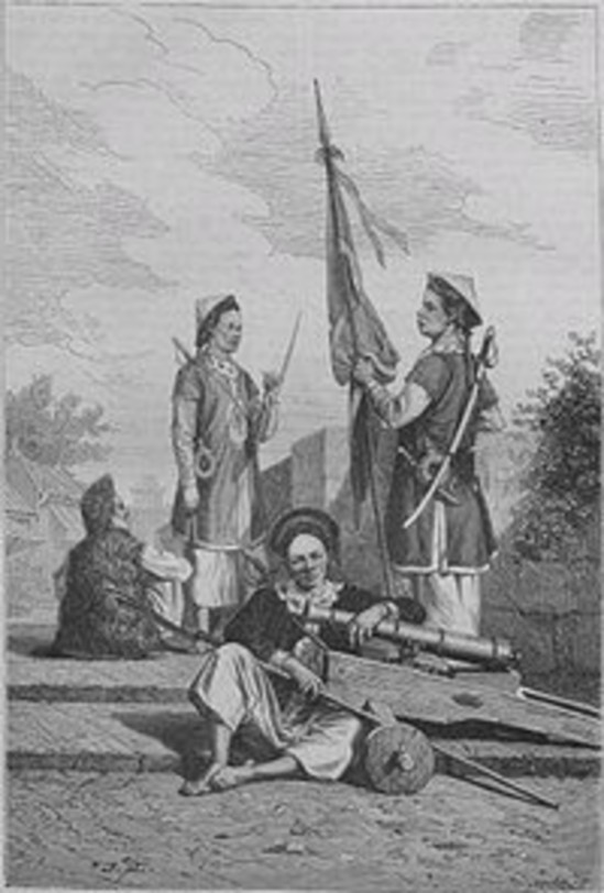 Lính pháo thủ nhà Nguyễn Nguồn http vi wikipedia org Binh lính nhà Nguyễn với 1