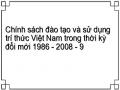 Chính sách đào tạo và sử dụng trí thức Việt Nam trong thời kỳ đổi mới 1986 - 2008 - 9
