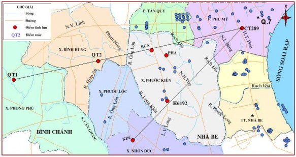Hình 3 4 Hình ảnh vị trí các điểm tính toán lún 3 2 1 Kết quả tính toán lún 1