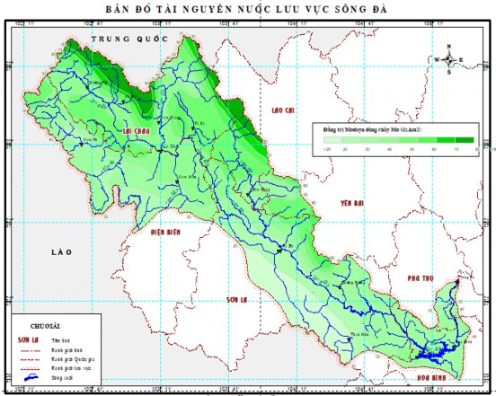 Hình 3 1 Bản đồ hiện trạng tài nguyên nước trên dòng chính sông Đà b Hiện 2