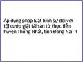 Áp dụng pháp luật hình sự đối với tội cướp giật tài sản từ thực tiễn huyện Thống Nhất, tỉnh Đồng Nai