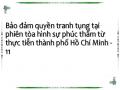 Bảo đảm quyền tranh tụng tại phiên tòa hình sự phúc thẩm từ thực tiễn thành phố Hồ Chí Minh - 11