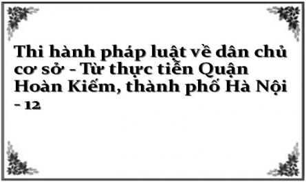 Các Giải Pháp Hoàn Thiện Pháp Luật Và Bảo Đảm Thi Hành Pháp Luật Về Dân Chủ Cơ Sở Tại