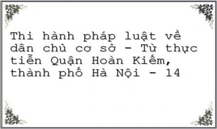 Thi hành pháp luật về dân chủ cơ sở - Từ thực tiễn Quận Hoàn Kiếm, thành phố Hà Nội - 14