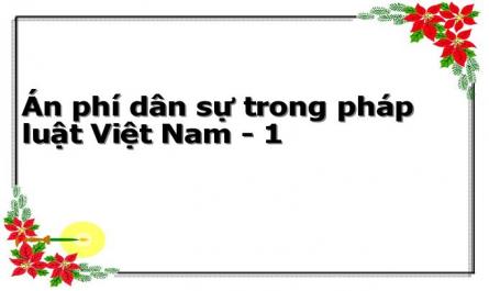 Án phí dân sự trong pháp luật Việt Nam - 1