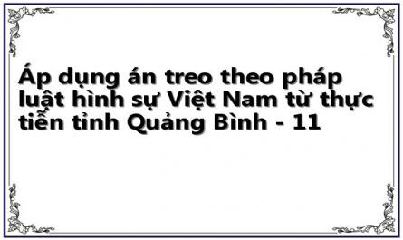 Áp dụng án treo theo pháp luật hình sự Việt Nam từ thực tiễn tỉnh Quảng Bình - 11
