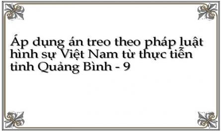 Áp dụng án treo theo pháp luật hình sự Việt Nam từ thực tiễn tỉnh Quảng Bình - 9
