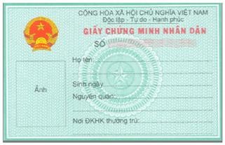 Đồng bộ mẫu Chứng minh nhân dân 9 số được quy định như sau Mặt trước 1