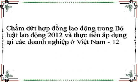 Chấm dứt hợp đồng lao động trong Bộ luật lao động 2012 và thực tiễn áp dụng tại các doanh nghiệp ở Việt Nam - 12