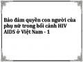 Bảo đảm quyền con người của phụ nữ trong bối cảnh HIV AIDS ở Việt Nam