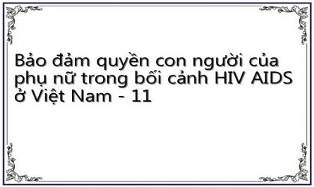 Bảo đảm quyền con người của phụ nữ trong bối cảnh HIV AIDS ở Việt Nam - 11