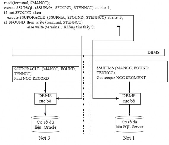 Hình 2 9 Một số ứng dụng trên một CSDL phân tán không đồng nhất không có 2