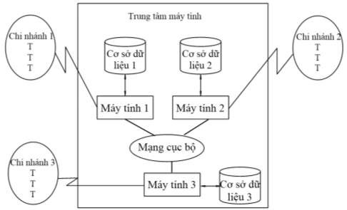 Hình 1 4 Một cơ sở dữ liệu phân tán trên một mạng cục bộ Cùng các bộ xử 4