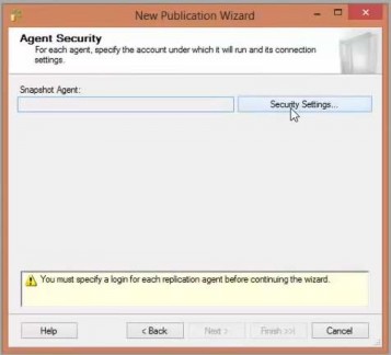 Bước 11 Chọn mục Security Settings Bước 12 Chọn mục Run under the SQL Server Agent 10