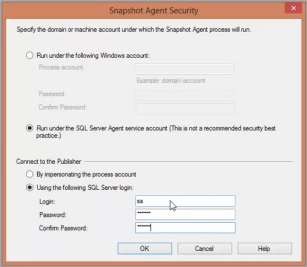 Bước 12 Chọn mục Run under the SQL Server Agent service account Chọn mục Using the 11