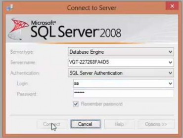 Bước 6 Kiểm tra đăng nhập máy chủ từ SQL Server của máy trạm bằng tài 2