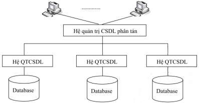 Hình 1 28 Kiến trúc mô hình hệ quản trị CSDL đồng nhất CSDL phân tán có 6