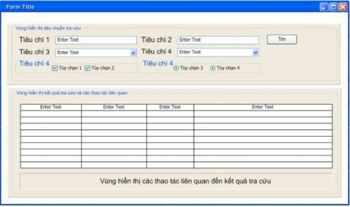 Hình 5 62 Mẫu màn hình tra cứu Hình 5 63 Ví dụ về màn hình tra cứu 16