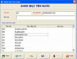 Hình 5 49 Màn hình nhập danh mục tên nước Ví dụ 6 Hình 5 50 Màn hình nhập 3