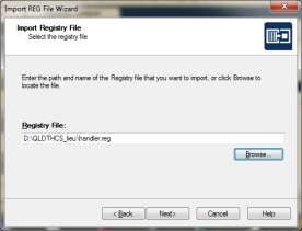 Hình 9 18 Chọn tệp tin reg Bước 4 Chọn Finish 9 2 7 Thiết lập các lựa chọn 10