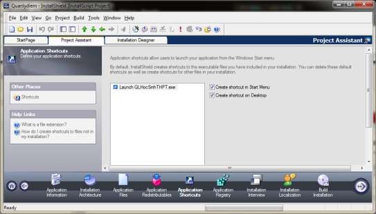 Hình 9 16 Tạo Short cut cho ứng dụng 9 2 6 Thiết lập bản quyền ứng dụng Trang 8