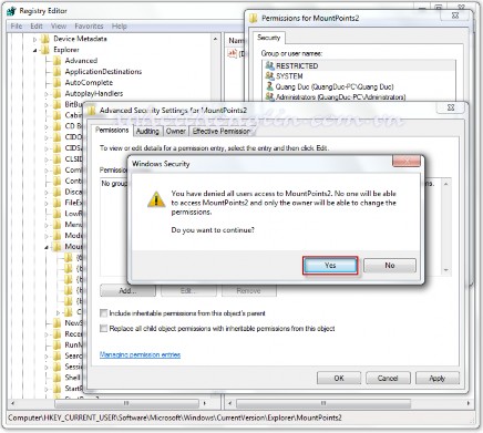 9 Hộp thoại Windows Security xuất hiện lần nữa với nội dung Bạn đã từ chối 3