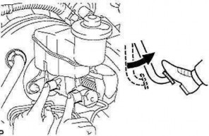 Dùng cờlê vặn đai ốc nối lắp các ống dầu phanh vào xy lanh chính Mô men 11