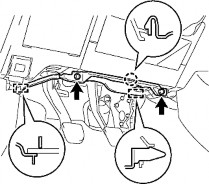 Hình 31 86 Vị trí nắp che dưới bảng táp lô Bước 2 Tháo kha dưới bảng táp 1