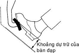 Hình 31 104 Kiểm tra khoảng dự trữ của bàn đạp 125 Nhả cần phanh đỗ Với 11