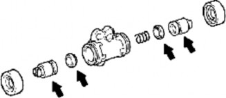 Hình 31 111 Kiểm tra xy lanh bánh xe Piston bị kẹt trong xy lanh phải lau sạch sẽ 2