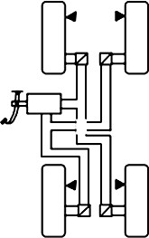 Hình 31 8 ABS có 4 kênh điều khiển và mạch phanh bố trí chéo Phương án này 8
