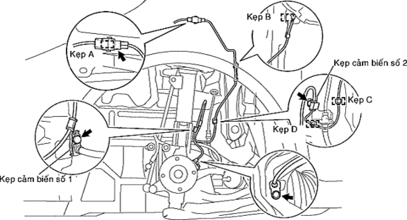 70 Tháo kẹp A ra khỏi thân xe Ngắt giắc nối của cảm biến tốc độ 15