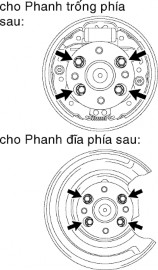 Lắp 4 đai ốc moay ơ lên 4 bu lông và cố định moay ơ cầu sau lên êtô giữa 24