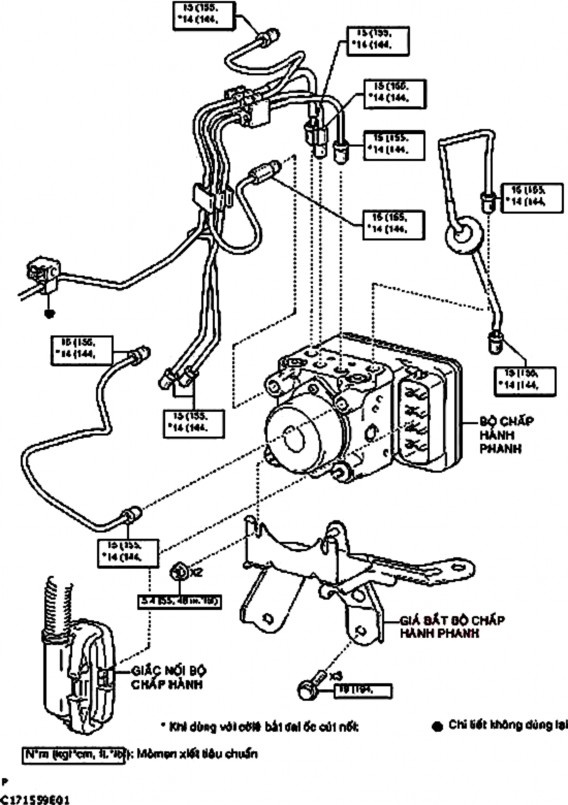 Hình 31 72 Vị trí các chi tiết tháo lắp bộ chấp hành 67 Chú ý lau sạch ngay 3