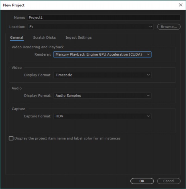 Cửa sổ New Project mở ra gồm các trường thông tin Name Tên project Location 10