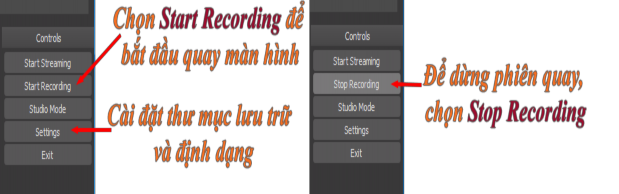 Bây giờ bạn có thể Start Recording để bắt đầu quay màn hình theo các cài 7